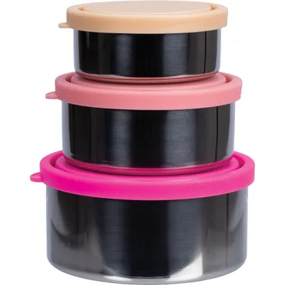 Ever Eco- Stainless Steel Round Containers Rise Leak Resistant-3pk