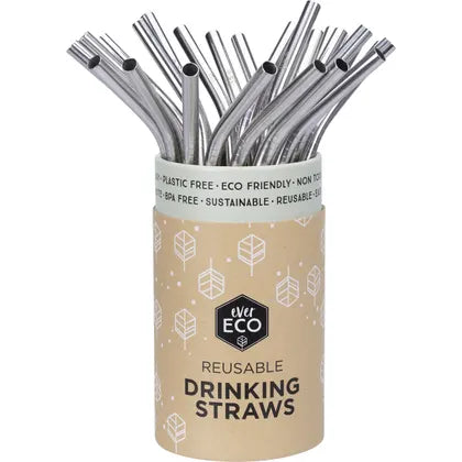 Ever Eco- Stainless Steel Straws Bent Counter Display-x25