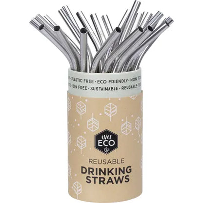 Ever Eco- Stainless Steel Straws Bent Counter Display-x25