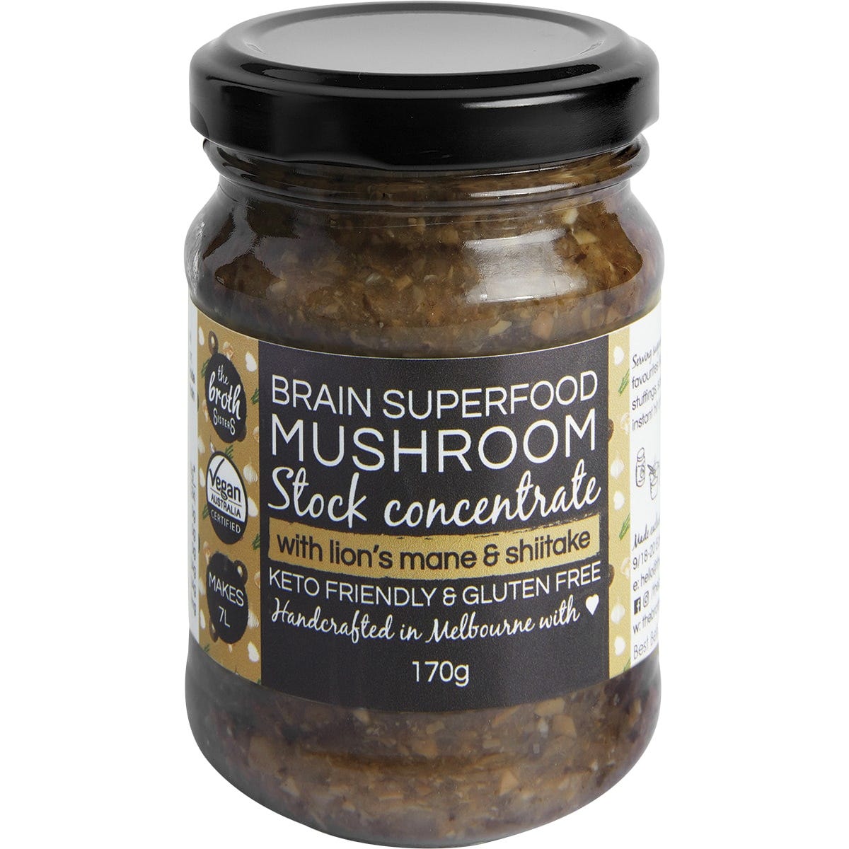 The Broth Sisters- Stock Concentrate Superfood Mushroom with Lions Mane-170g
