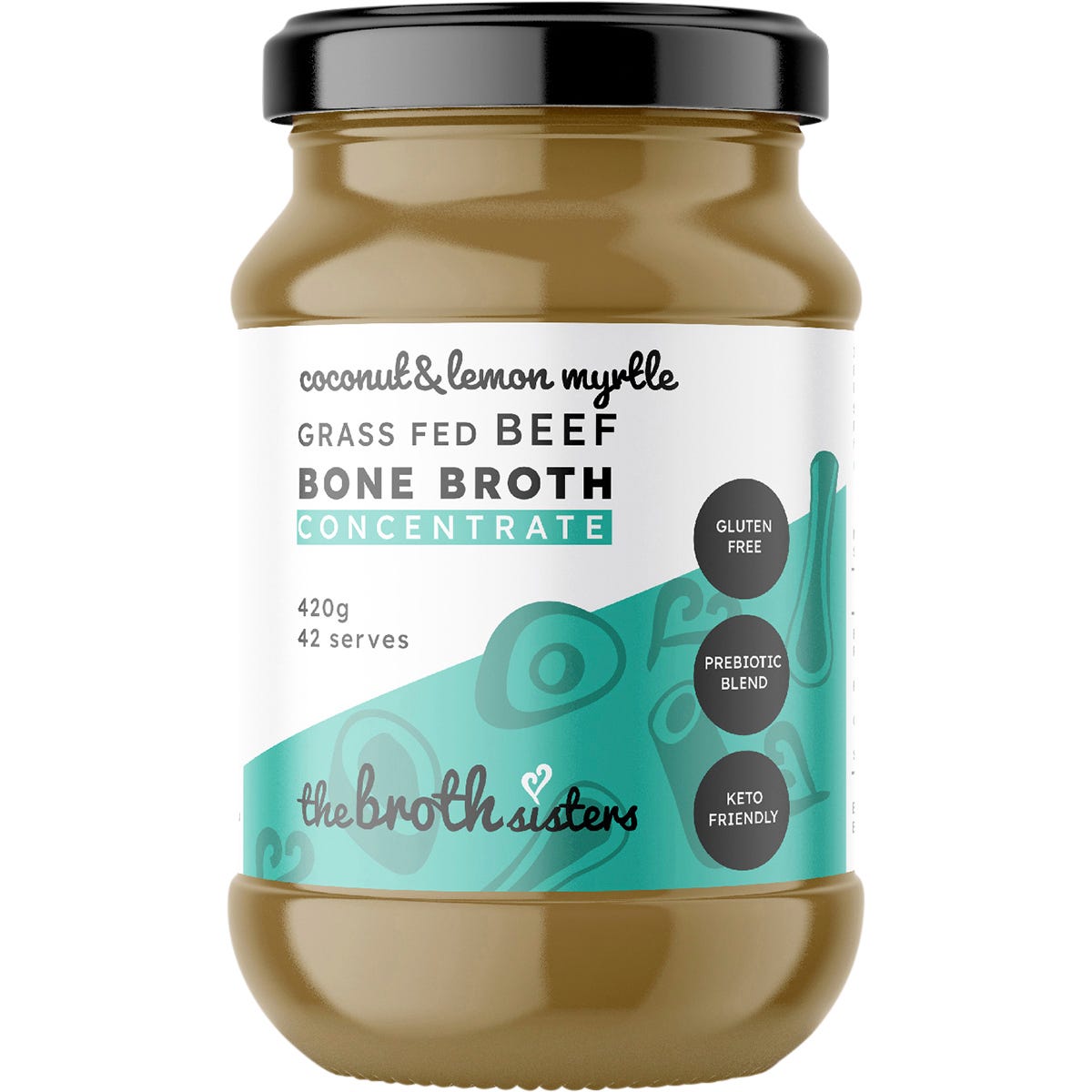 The Broth Sisters- Beef Bone Broth Concentrate Coconut & Lemon Myrtle-420g