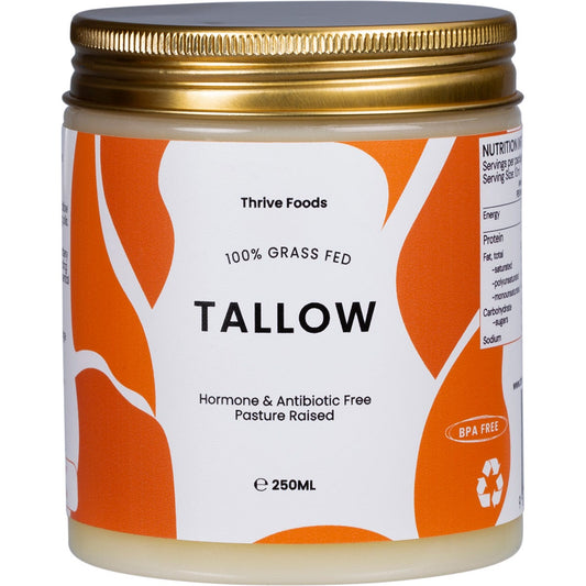 Thrive Tallow- 100% Grass Fed Tallow-250ml