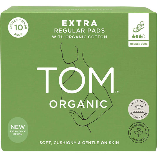 TOM Organic- Pads Extra Regular-4x10pk