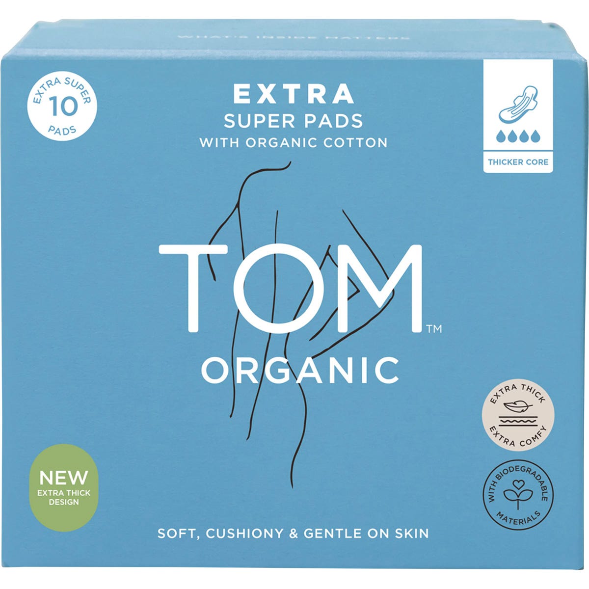 TOM Organic- Pads Extra Super-4x10pk
