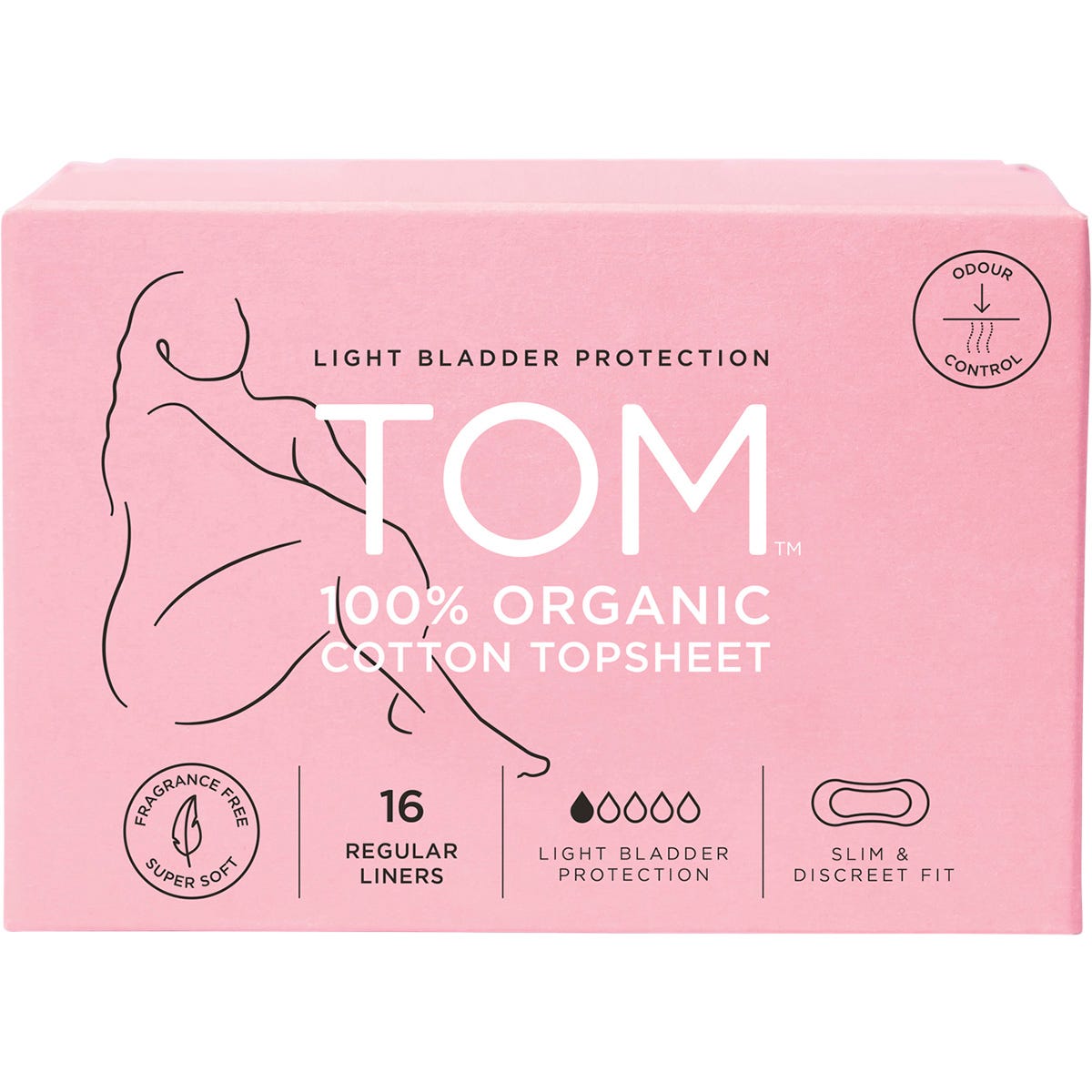 TOM Organic- Liners Light Bladder Protection Regular-4x16pk