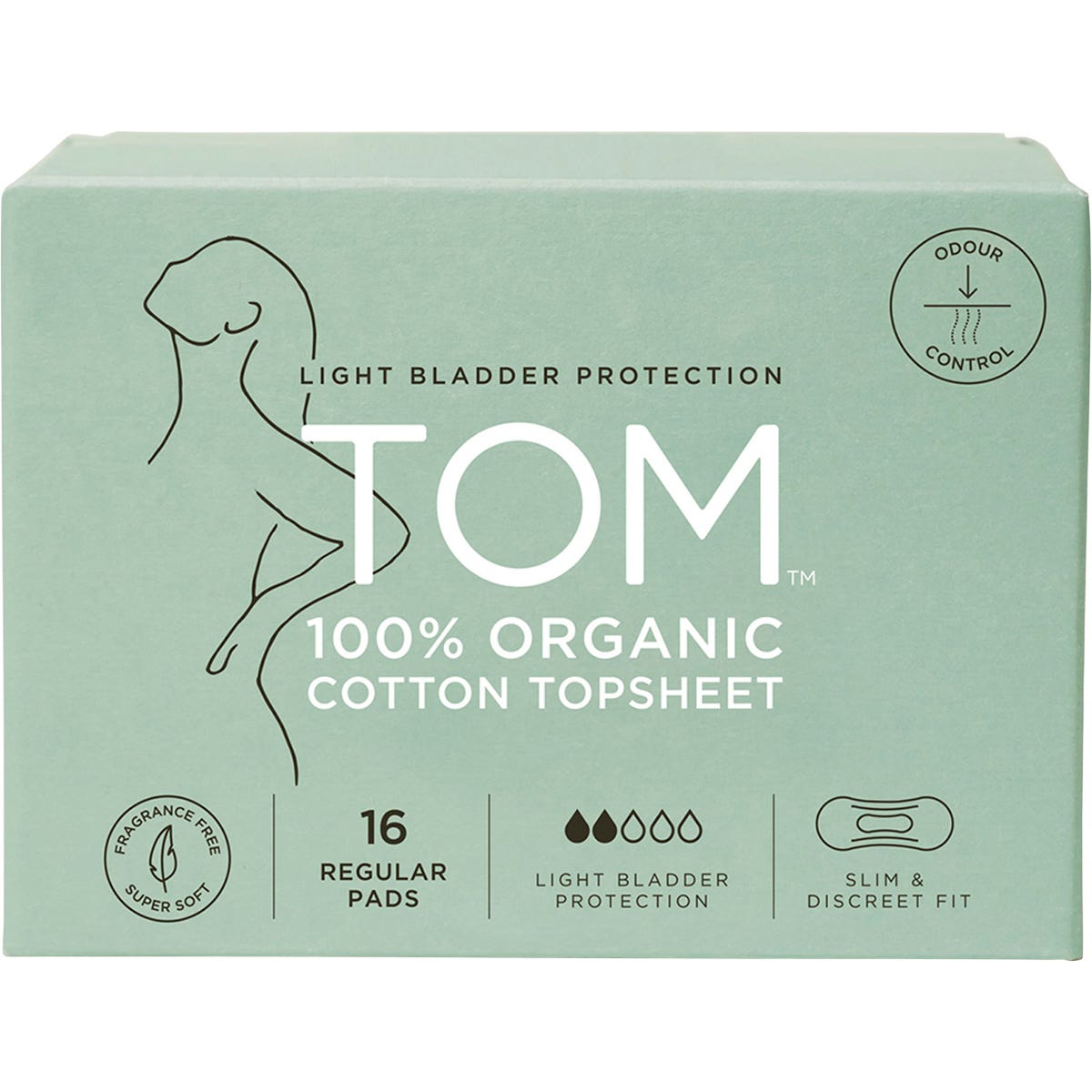 TOM Organic- Pads Light Bladder Protection Regular-4x16pk