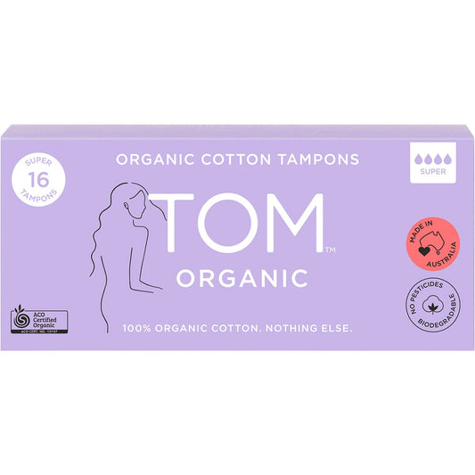 TOM Organic- Tampons Super-12x16pk