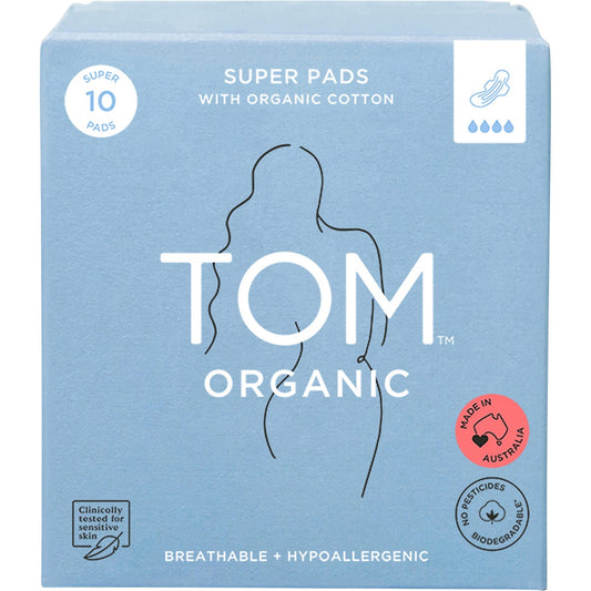 TOM Organic- Pads Super-6x10pk