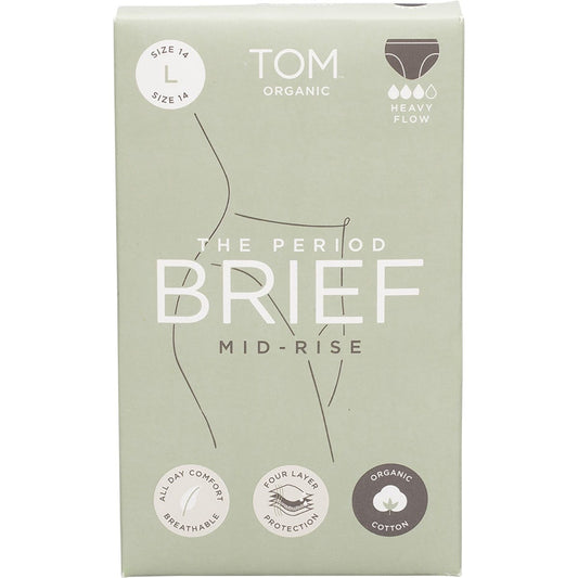 TOM Organic- The Period Brief Mid Rise Black Large-x8