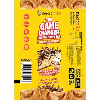 MACRO MIKE- The Game Changer Protein Bar Cheezecake Choc Peanut-12x45g