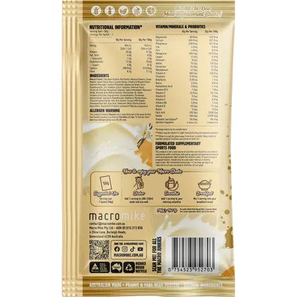 MACRO MIKE- The Macro Shake Meal Replacement PB Vanilla Ice Cream-12x56g