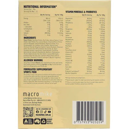 MACRO MIKE- The Macro Shake Meal Replacement PB Vanilla Ice Cream-12x56g