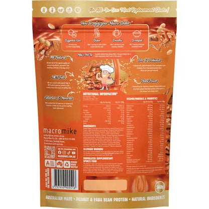 MACRO MIKE- The Macro Shake Meal Replacement Salted Caramel Peanut-560g