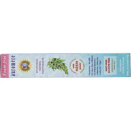 Auromere- Toothpaste Ayurvedic Cardamom Fennel Fluoride Free-6x117g