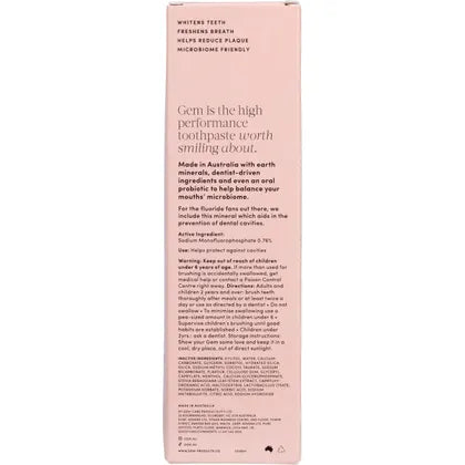 Gem- Toothpaste Triple Whitening Watermelon Mint-100g