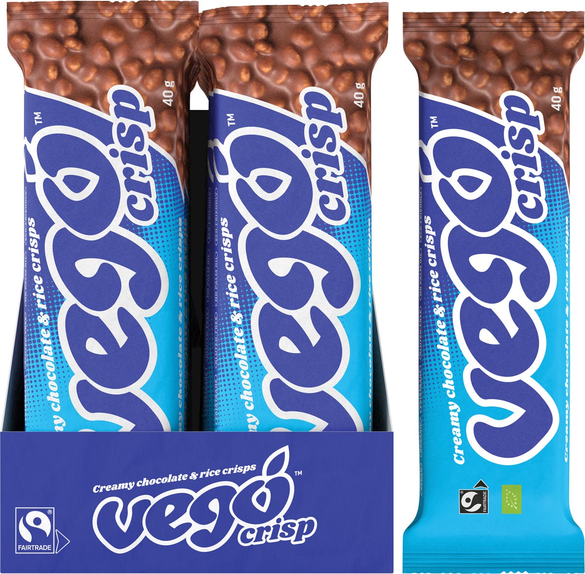 Vego- Crisp Chocolate Bar Creamy Chocolate & Rice Crisps-20x40g