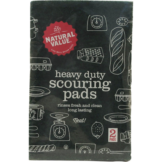 Natural Value- Heavy Duty Scouring Pads-2pk
