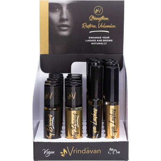 Vrindavan- Bushy Brows & Love-ya Lashes Display Inc 5xVR141-144-20x10ml