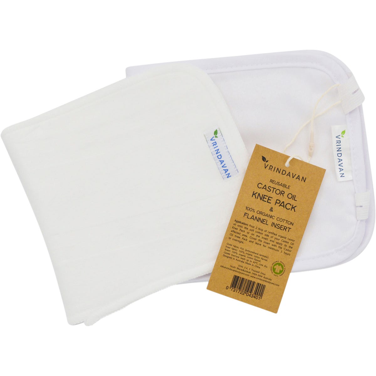 Vrindavan- Castor Oil Knee Pack White
