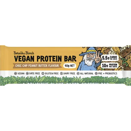 Botanika Blends- Vegan Protein Bars Choc Chip Peanut Butter-12x40g