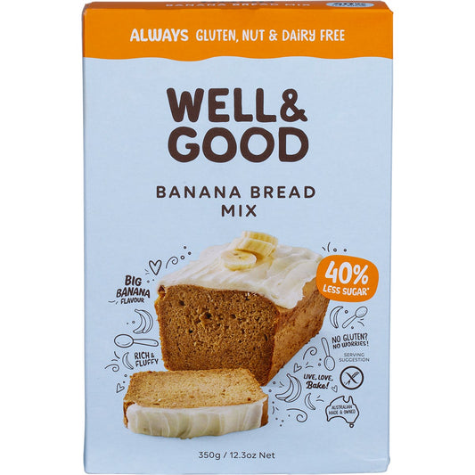 Well & Good- Banana Bread Mix 40% Less Sugar-350g