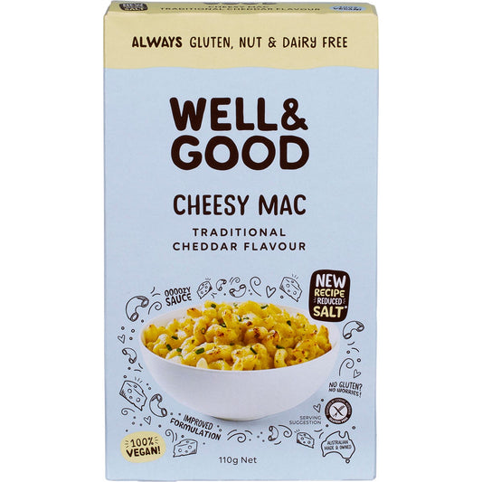 Well & Good- Cheesy Mac Traditional Cheddar Flavour-110g