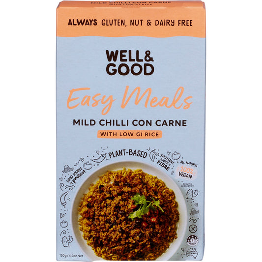 Well & Good- Mild Chilli Con Carne with Low GI Rice-120g