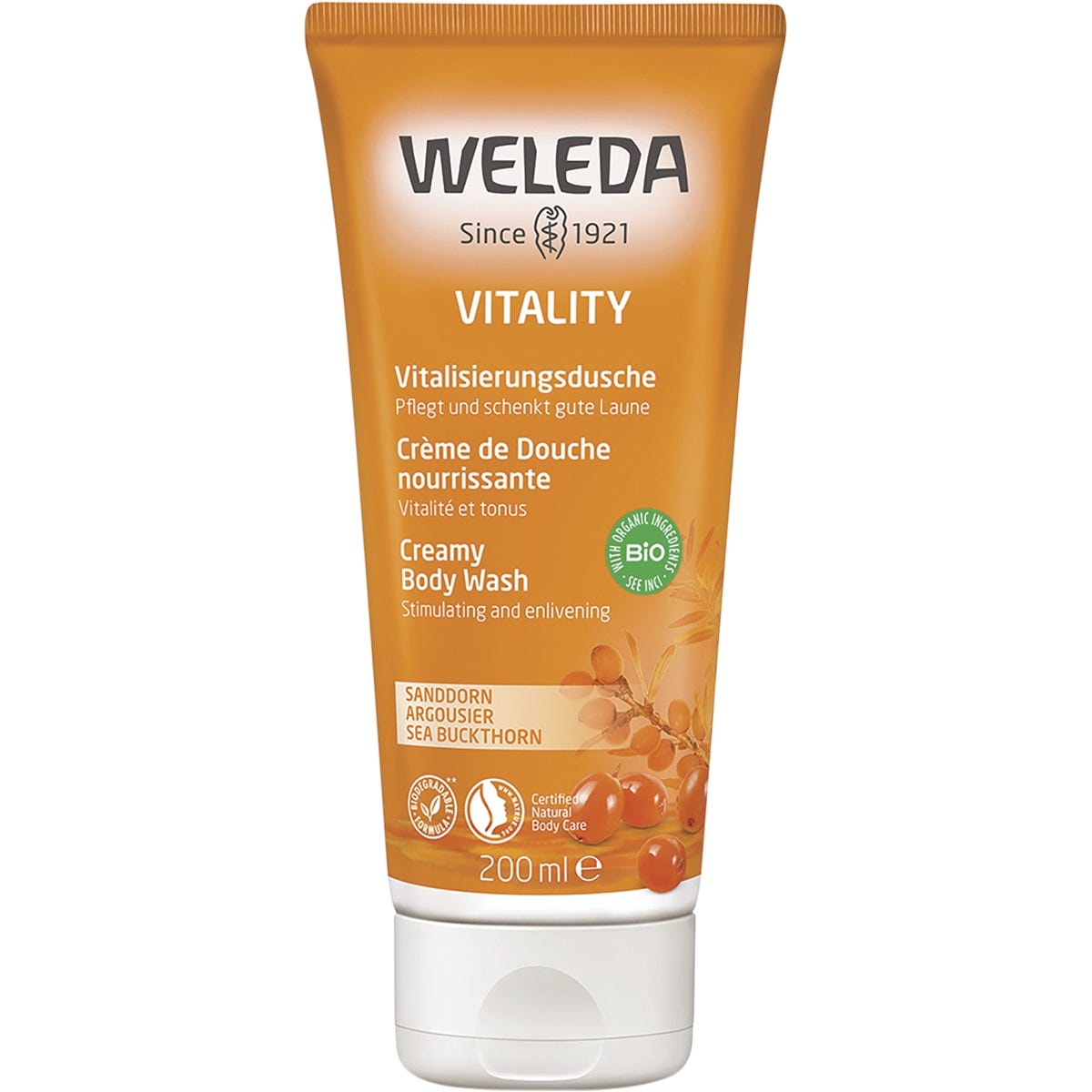 Weleda- Vitality Creamy Body Wash Sea Buckthorn-200ml