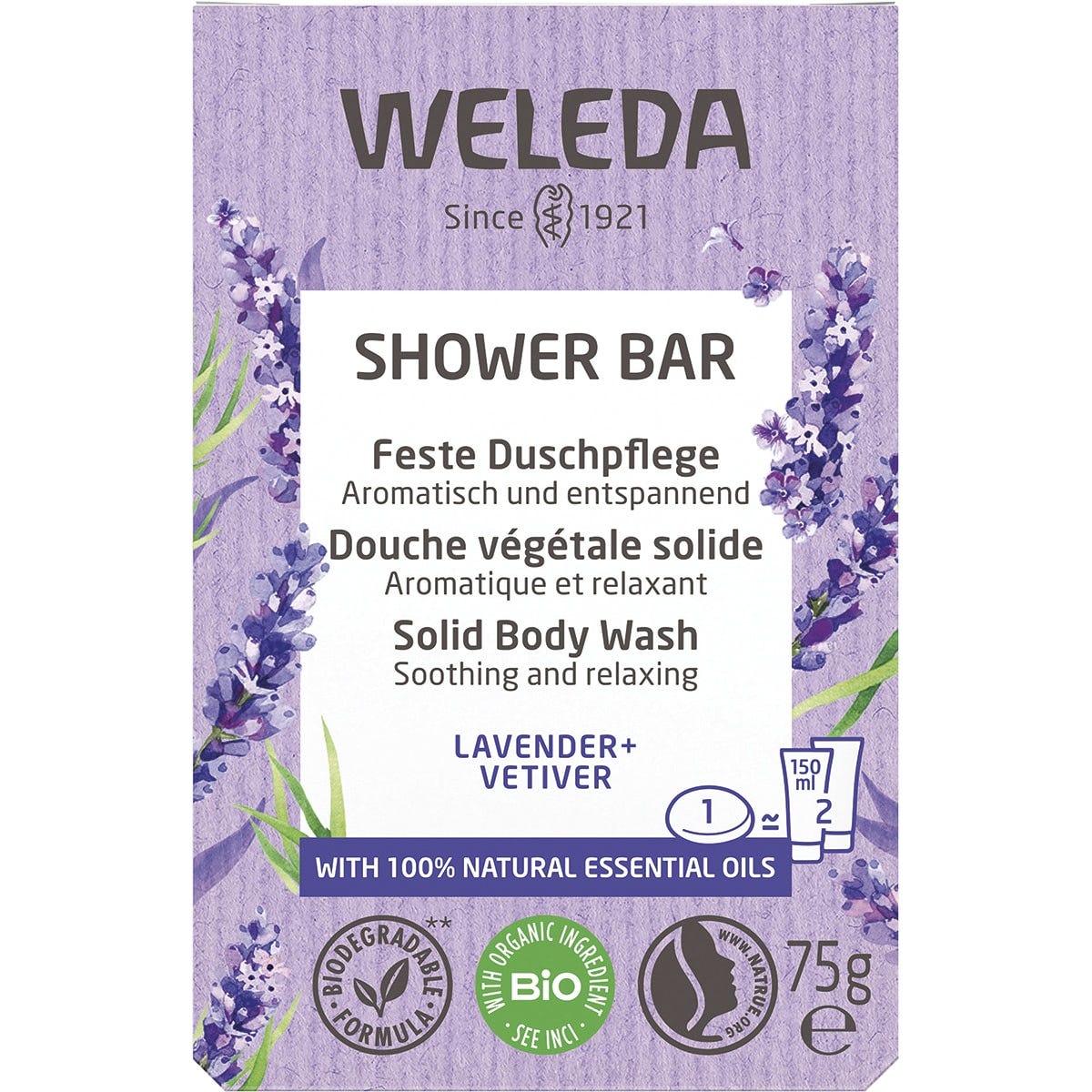 Weleda- Shower Bar Lavender & Vetiver-75g