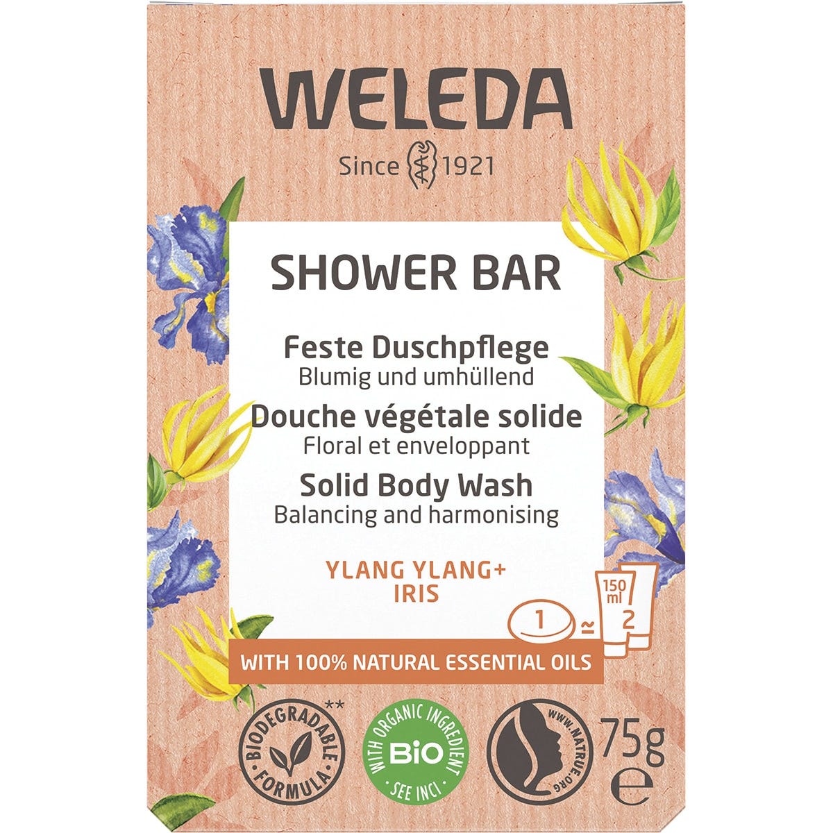 Weleda- Shower Bar Ylang Ylang & Iris-75g