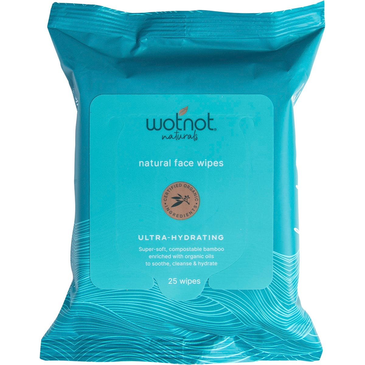 Wotnot- Natural Face Wipes Ultra-Hydrating-25pk