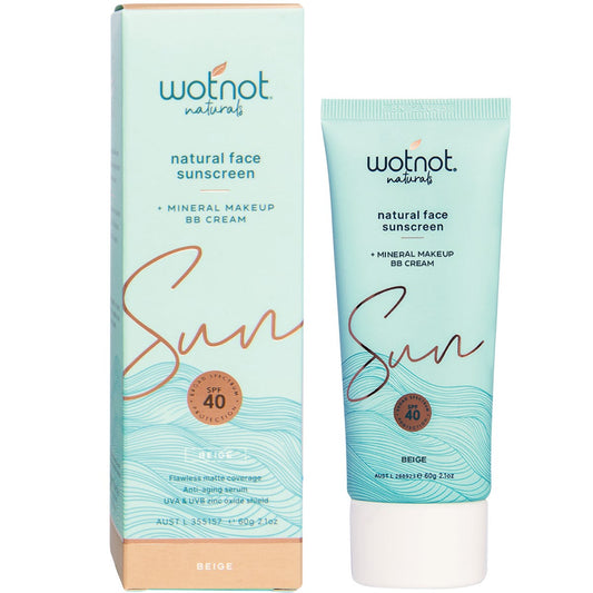 Wotnot- Natural Face Sunscreen 40 SPF Beige BB Cream-60g