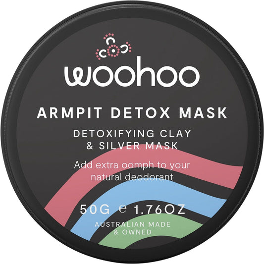Woohoo Body- Armpit Detox Mask Tin Detoxifying Clay & Silver Mask-50g