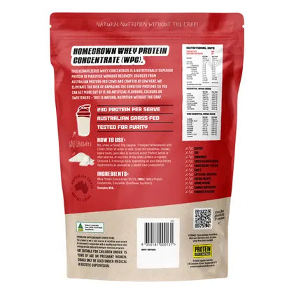 Protein Supplies Australia- WPC Whey Protein Concentrate Unflavoured -1kg