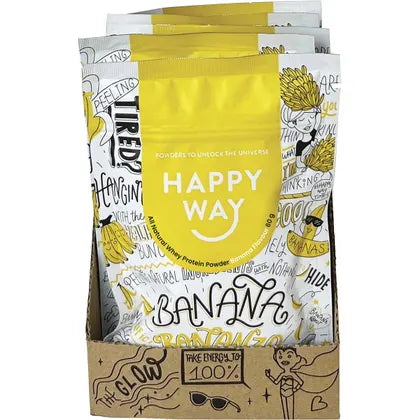Happy Way- Whey Protein Powder Banana-6x60g