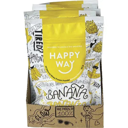 Happy Way- Whey Protein Powder Banana-6x60g