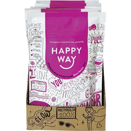 Happy Way- Whey Protein Powder Berry-6x60g
