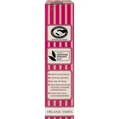 Organic Times- White Chocolate Raspberry Licorice-150g