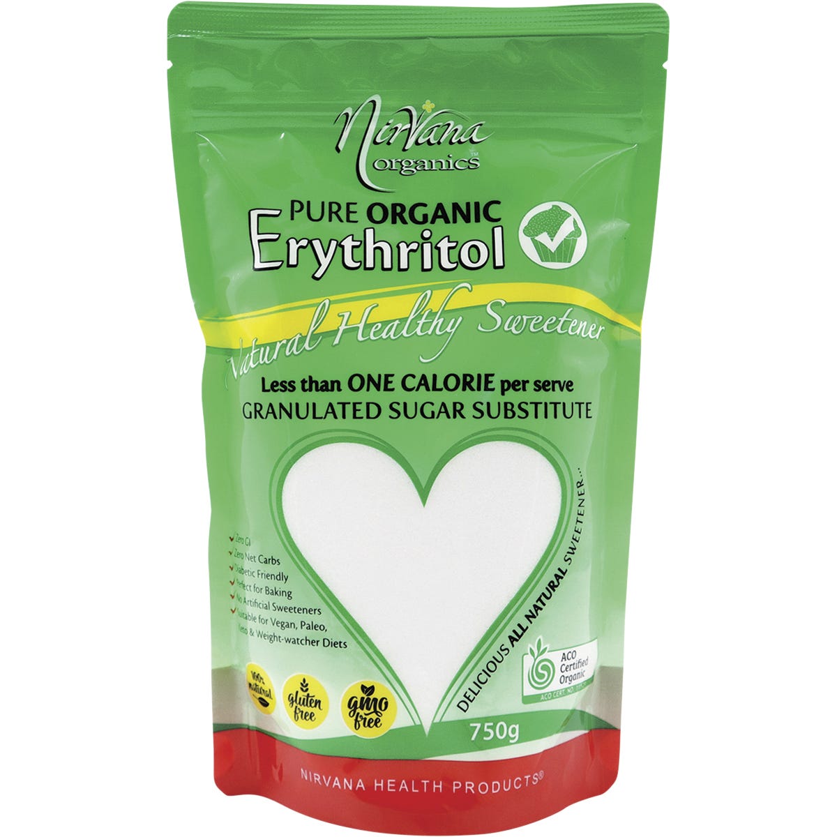 Nirvana Organics- Erythritol Pure Organic-750g