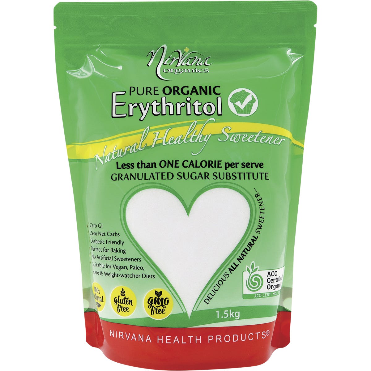 Nirvana Organics- Erythritol Pure Organic-1.5kg