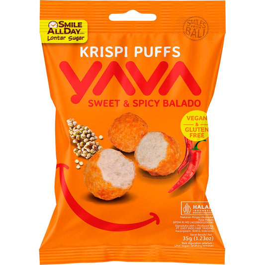 YAVA- Krispi Puffs Sweet & Spicy Balado-35g