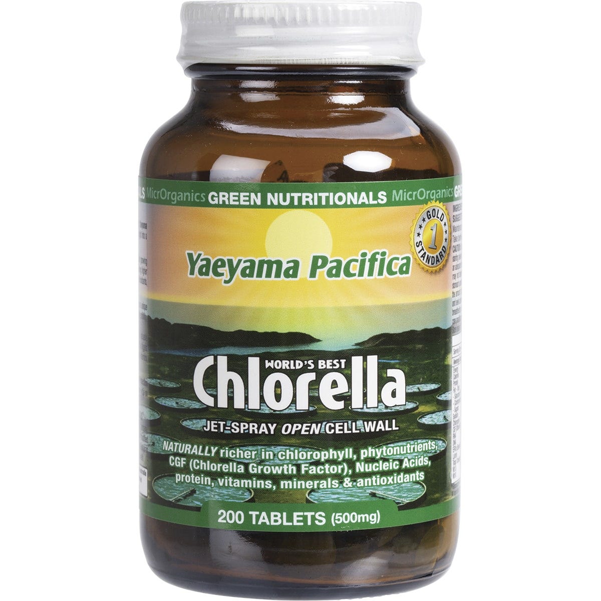 Green Nutritionals- Yaeyama Pacifica Chlorella Tablets 500mg-200 Tabs