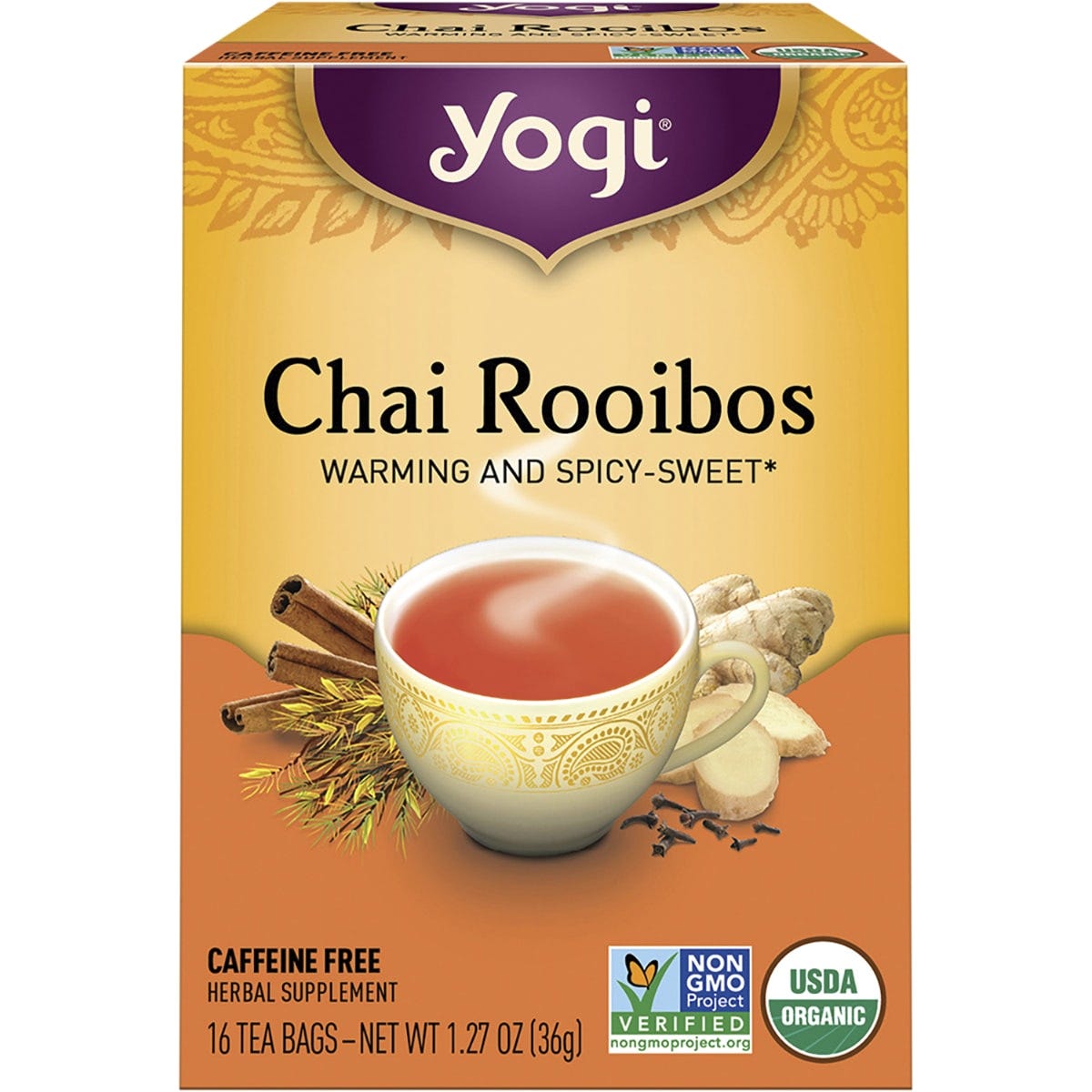 Yogi Tea- Herbal Tea Bags Chai Rooibos-16pk