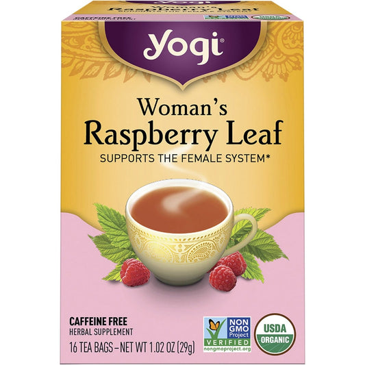 Yogi Tea- Herbal Tea Bags Woman's Raspberry Leaf-16pk