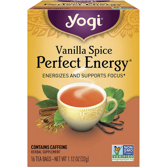 Yogi Tea- Herbal Tea Bags Vanilla Spice Perfect Energy-16pk