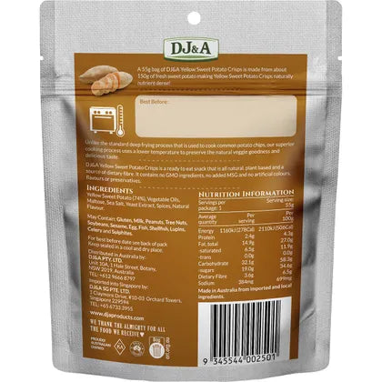 DJ&A- Yellow Sweet Potato Crisps-10x55g