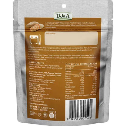 DJ&A- Yellow Sweet Potato Crisps-10x55g