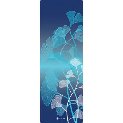 Gaiam- Yoga Mat Essential Support 4.5mm Blue Flower 61cm x 173cm