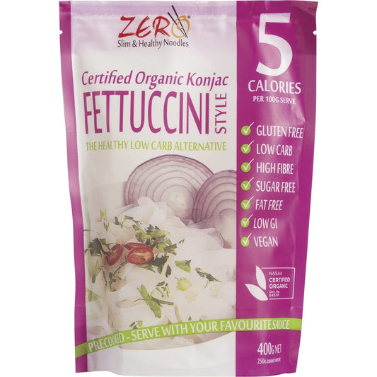 Zero Slim & Healthy- Certified Organic Konjac Fettuccini Style-400g