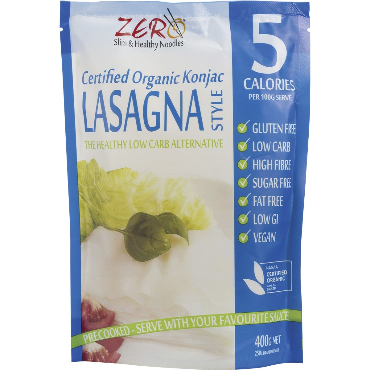 Zero Slim & Healthy- Certified Organic Konjac Lasagna Style-400g
